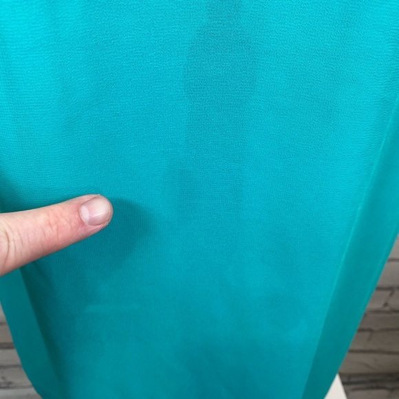 Gianni Bini Teal Blue Sheath Dress Maxi Dress size 8 Demur - Picture 11 of 11